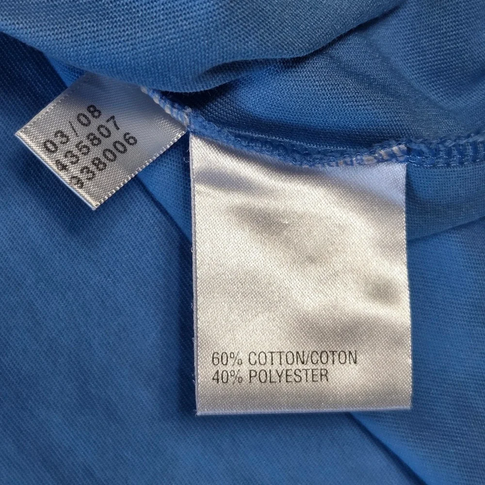 Adidas Men Climalite Stretch Shirt Blue 2XL Short Sleeve 2008 Vintage Athleisure